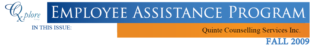 Employee Assistance Newsletter Fall 2009